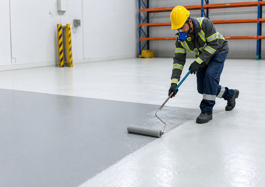 Thi c&ocirc;ng sơn s&agrave;n đ&aacute; m&agrave;i epoxy granito Vinh Nghệ An